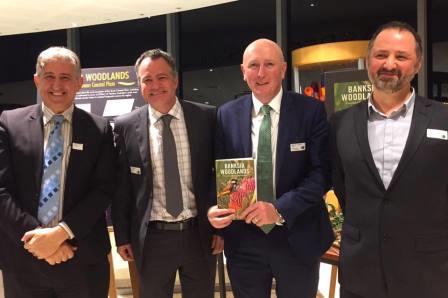 L to R: Peter Zurzolo - WABSI, Vern Newton - Hanson Constructions, Environment Minister Stephen Dawson, Dr Ben Miller - Kings Park (Photo:Courtesy of Kings Park)